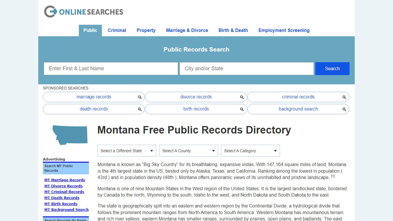 Montana Public Records Directory & Official Documents ...