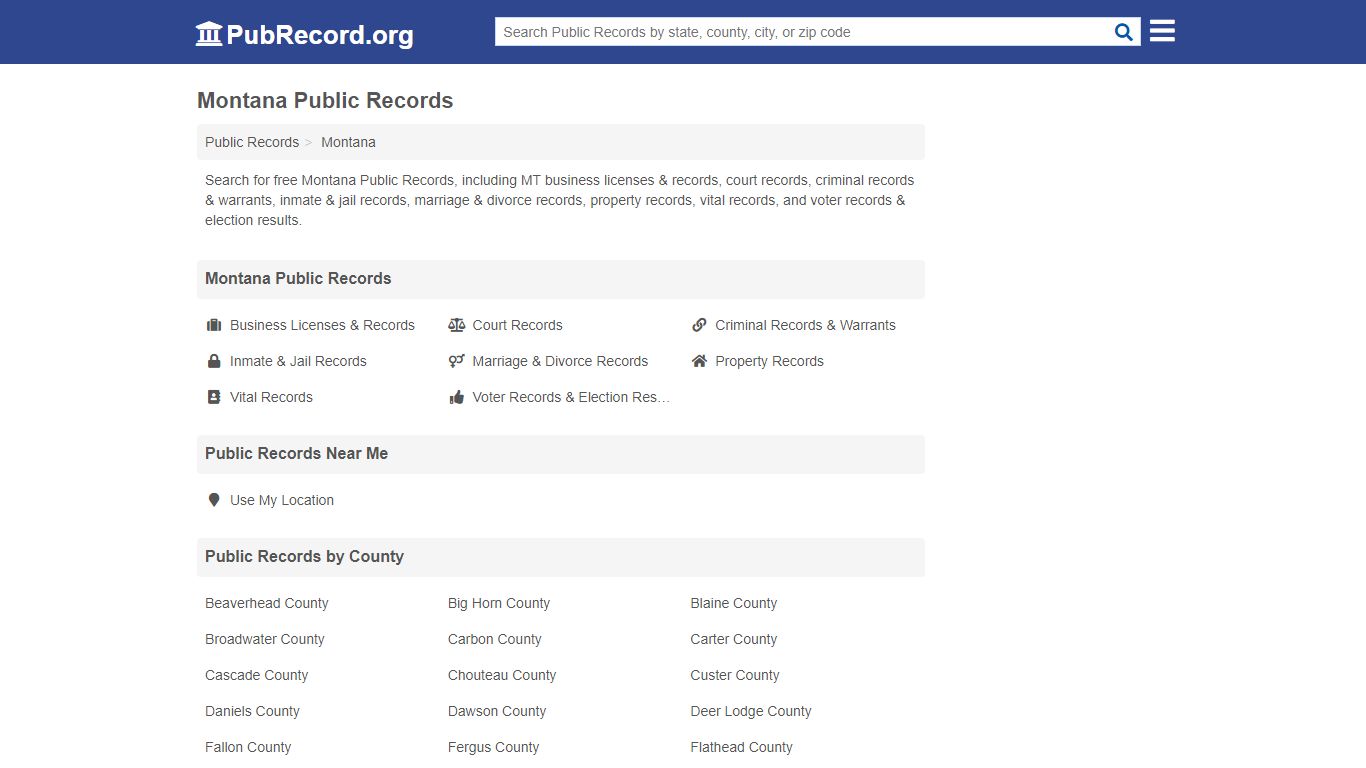 Free Montana Public Records - PubRecord.org